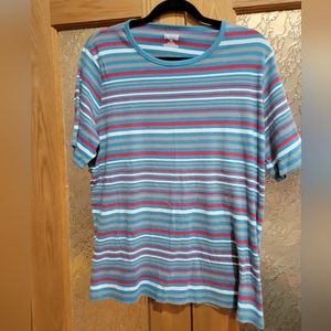 Duluth Trading Co. 1x. Stripped tshirt.